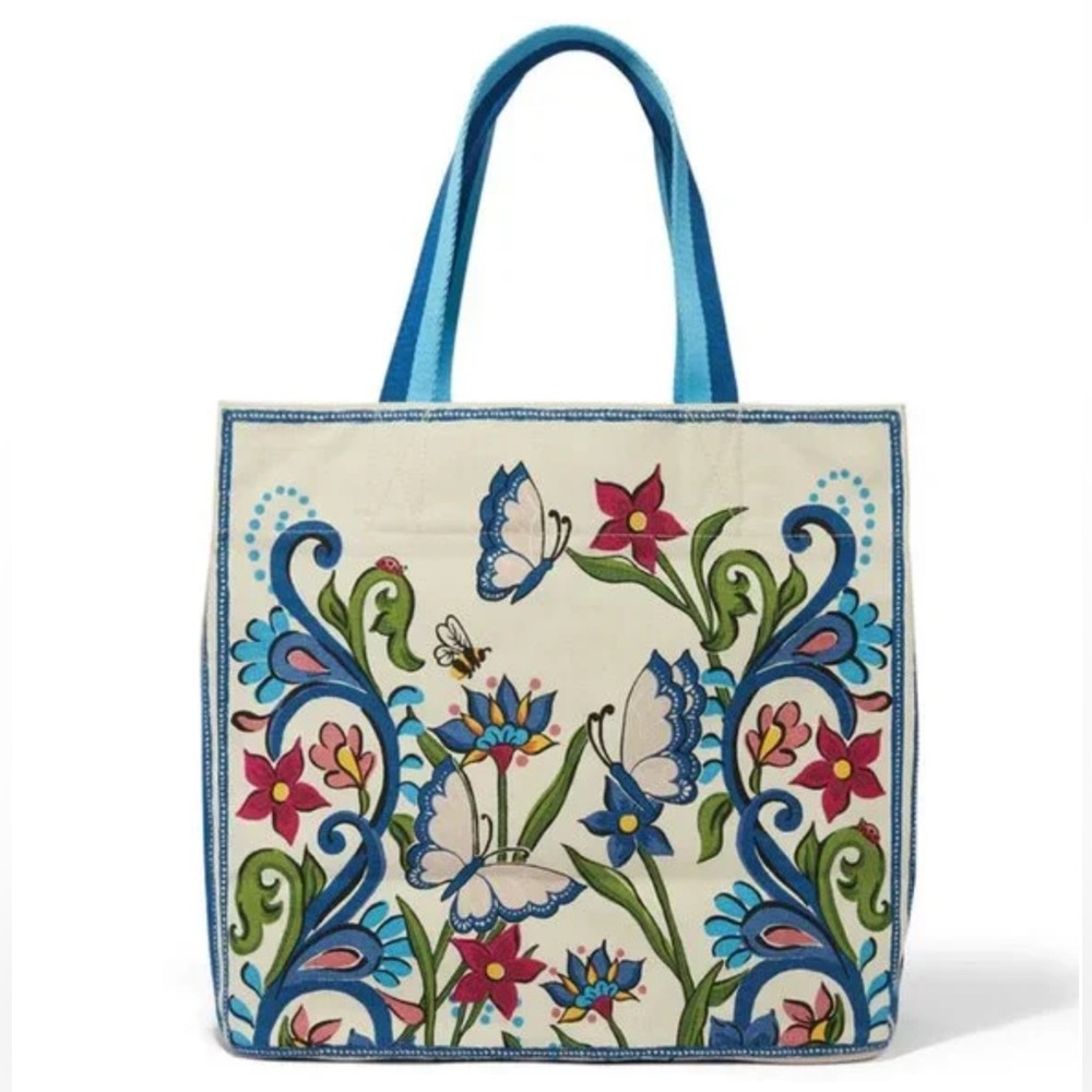 Brighton Butterfly Garden Tote 2024 Canvas Style #D30289 SOLD OUT ONLINE - Picture 6 of 10